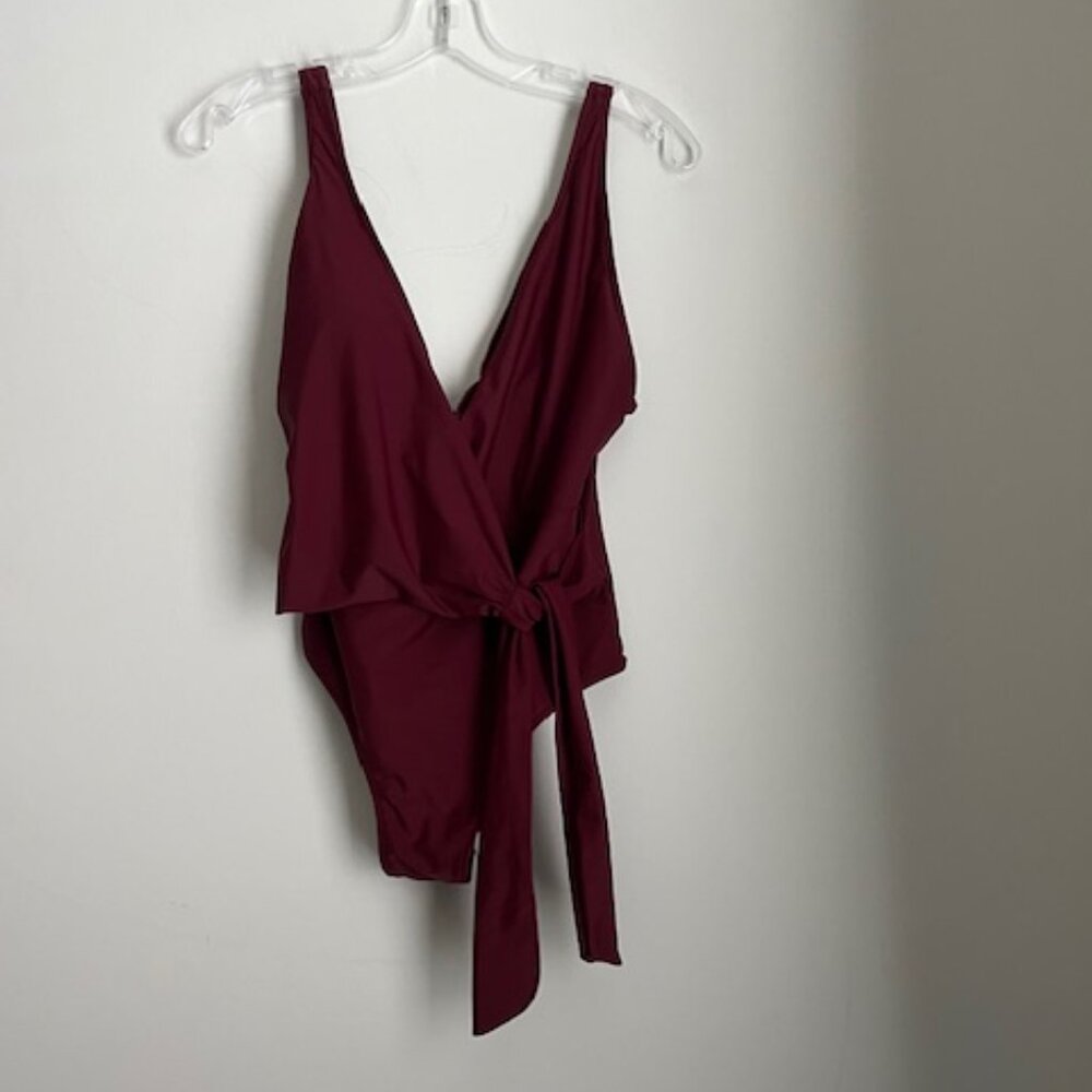 Cupshe Maroon One Piece Swimsuit Medium